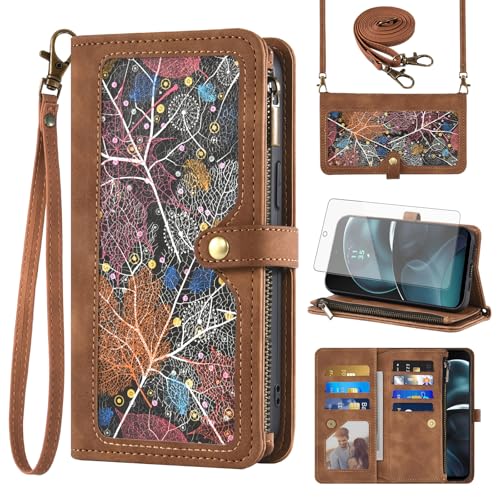Coque Moto G14 Asuwish Marron anti-rayures pour éviter les bris d'écran
