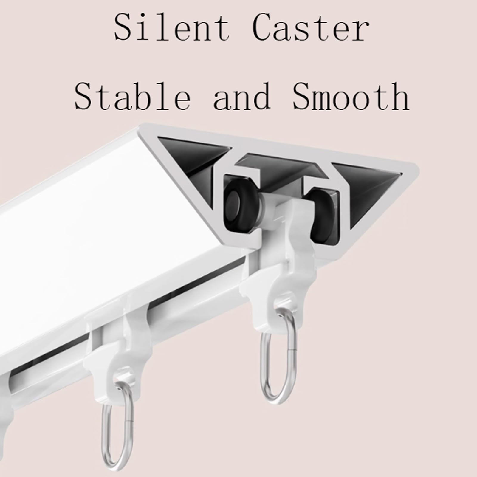 Tringle à Rideau, Rail Rideaux Plafond, Tringle de Douche en Aluminium pour Intimité et Décoration la Maison Balcon Salle de Bain(2.90 m/114.2 in)