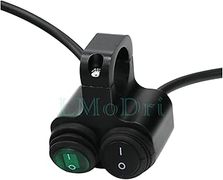 Motorcycle Switch Motorbike 22mm 7/8" Bar Refit Switches ON/OFF Indicator Motorcycle Handlebar Switch 2 Control Buttons On Off Switch (Color : G Black)