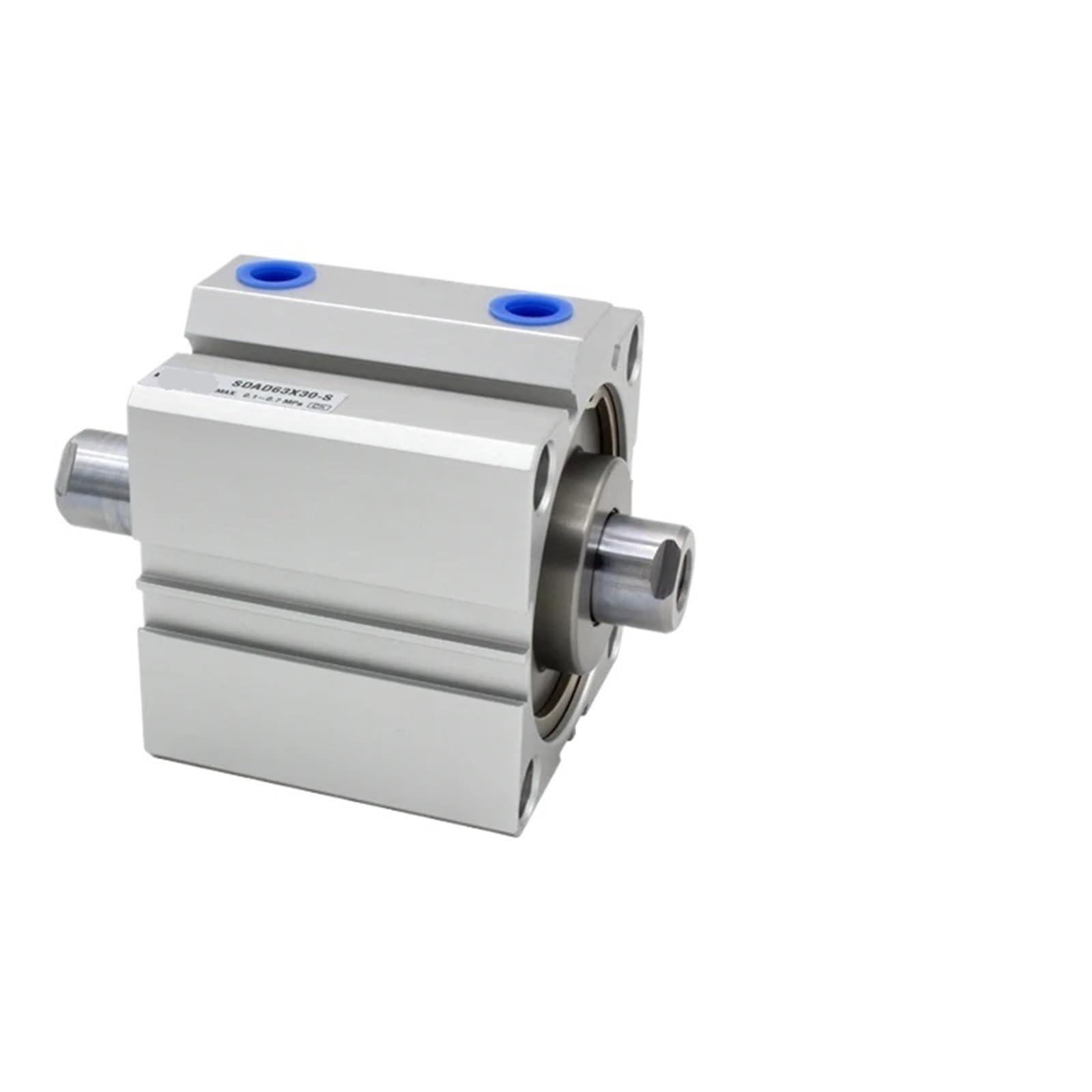 Vérin compact double tige SDAD50X95-S avec magnétisme pour guidage pneumatique