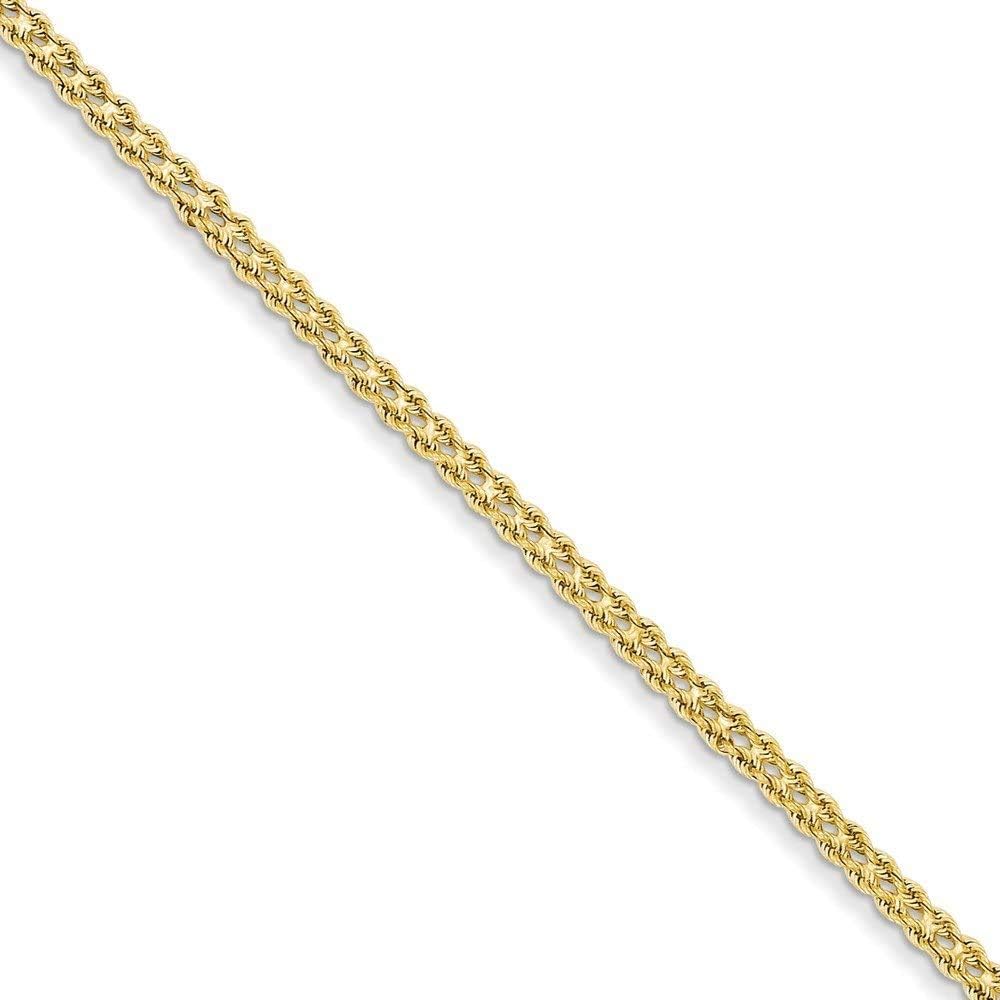 Floreo 10k Yellow Gold Double Rope Chain Bracelet