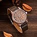 MUJUZE Wooden Watch for Men, Wood Watch Mens Natural Handmade 40mm Unisex Walnut Wood Grain Wrist Wood Watches for Men