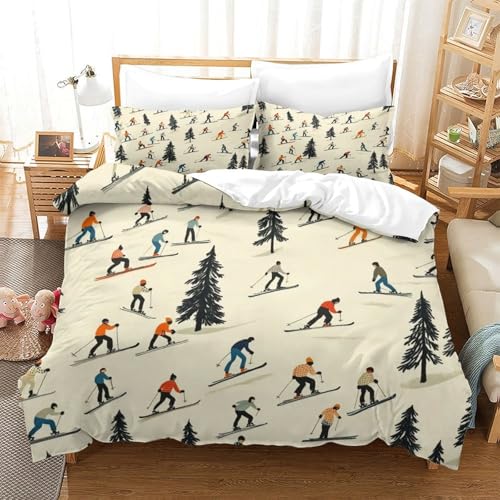 Housse de couette fermeture éclair 200x200 lit double sans repassage