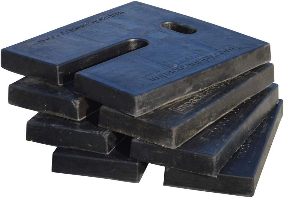 Impact Canopy Rubber Weights for Outdoor Canopy, Set of 4, Black