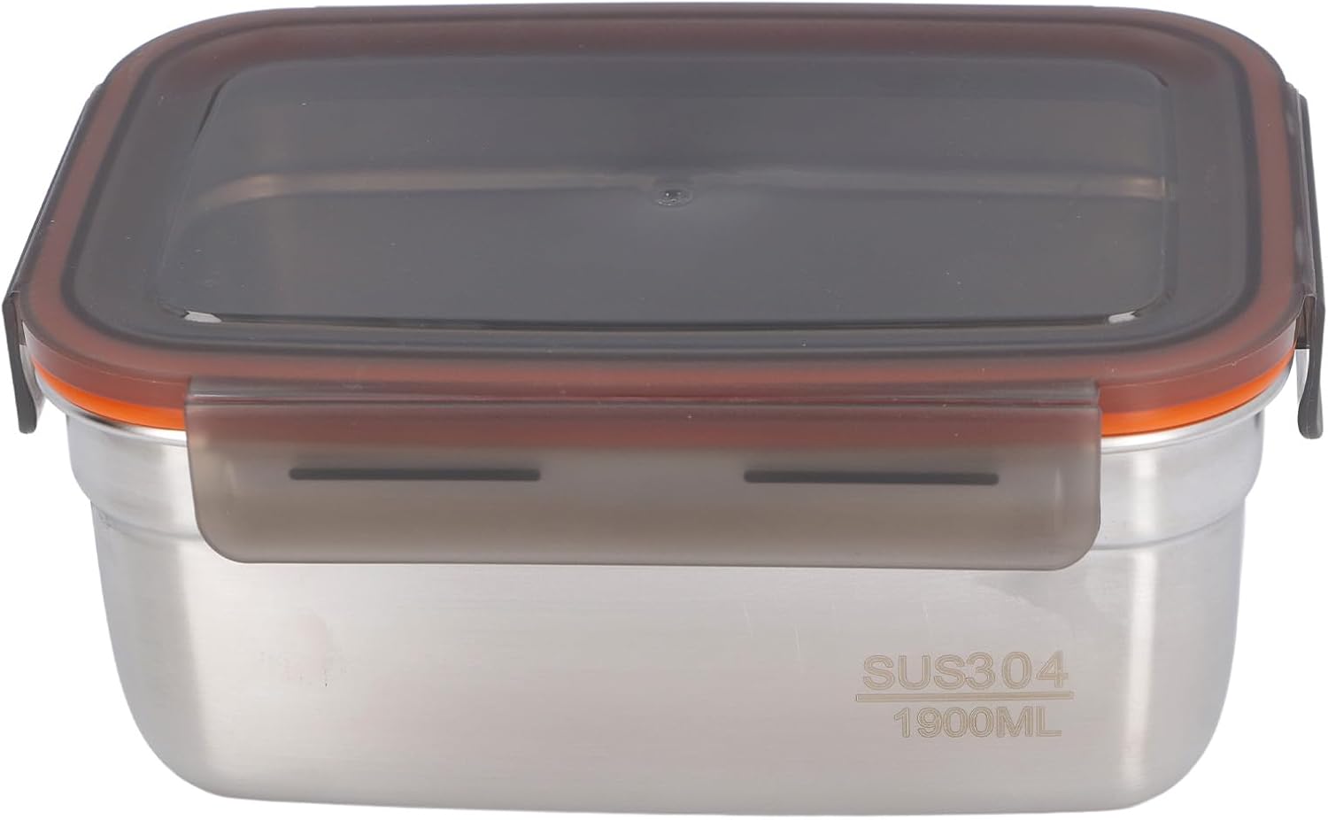 304 Stainless Steel Food Storage Container with Lid, Leak Proof Airtight Lunch Box, Reusable Lunch Box Containers Food Storage Box for Kitchen Freezer (1900ML)
