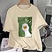 GANGXCHEN Silly Goose Shirt Cute Duck Graphic Tees for Women Funny Tshirts Teen Girls Kawaii Animal Print Tee Tops(Apricot,S)