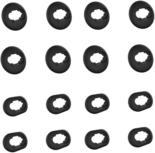 8 pares LS Galaxy Buds Live Ear Bud de repuesto, puntas de silicona para auriculares compatibles con Samsung Galaxy Buds Live, color negro