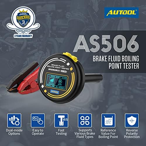 AUTOOL AS506 Brake Fluid Boiling Point Tester, Brake Fluid Tester Supports Various Type of Brake Fluid