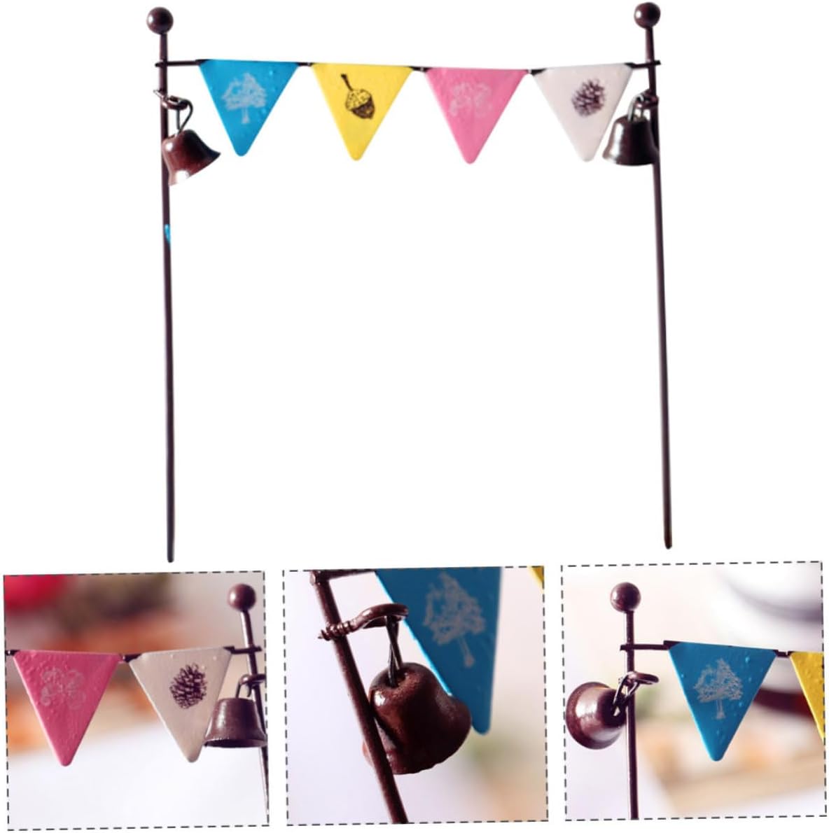 LSLYTQ Retro Wrought Iron Ornaments Plant Decor Pots Ornaments Bed Stakes Potted Plant Stakes Succulent Plants Plant Pots Figurines Succulents Plants Fairy Art Tinplate