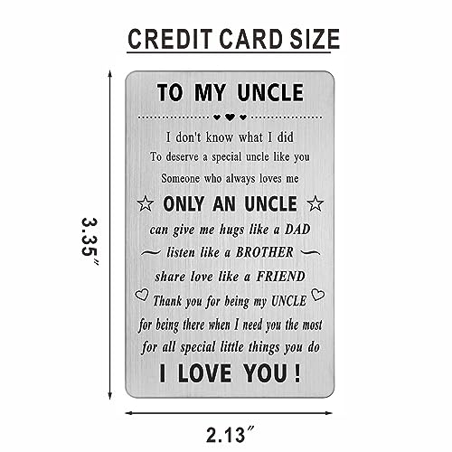 CPLJW Uncle Gifts from Nephew Niece - Best Uncle Gifts - Uncle Birthday Wedding Wallet Card Gifts2