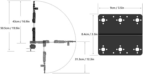 Miniatura 4 de Brazo mecánico negro, engranaje de dirección analógica MG996, kit de garra de brazo mecánico 6DOF manipulador DOF piezas de robot industrial