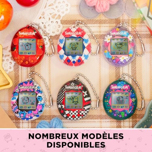Bandai – Tamagotchi Original – Flower Perfume – Animal interactif avec écran LCD en Français, 3 Boutons et Mini-Jeux – Idée Cadeau Jeu Animal virtuel – Motif Fleurs – Jouet Enfant 8 Ans et + – 42983