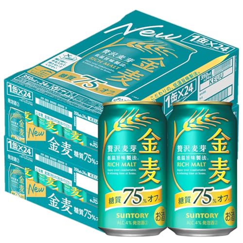 SPBC 金麦 糖質75%オフ 350ml 48本 [ サントリー ビール 新ジャンル 発泡酒 ]