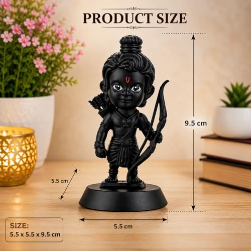 Image of Baby Shiva Idol Murti for Car Dashboard, Home Temple & Office | Mahadev Statue with Trishul | Resin Handcrafted Shiv Ji Murti for Pooja Room Decor, Spiritual Gift & Home Decoration