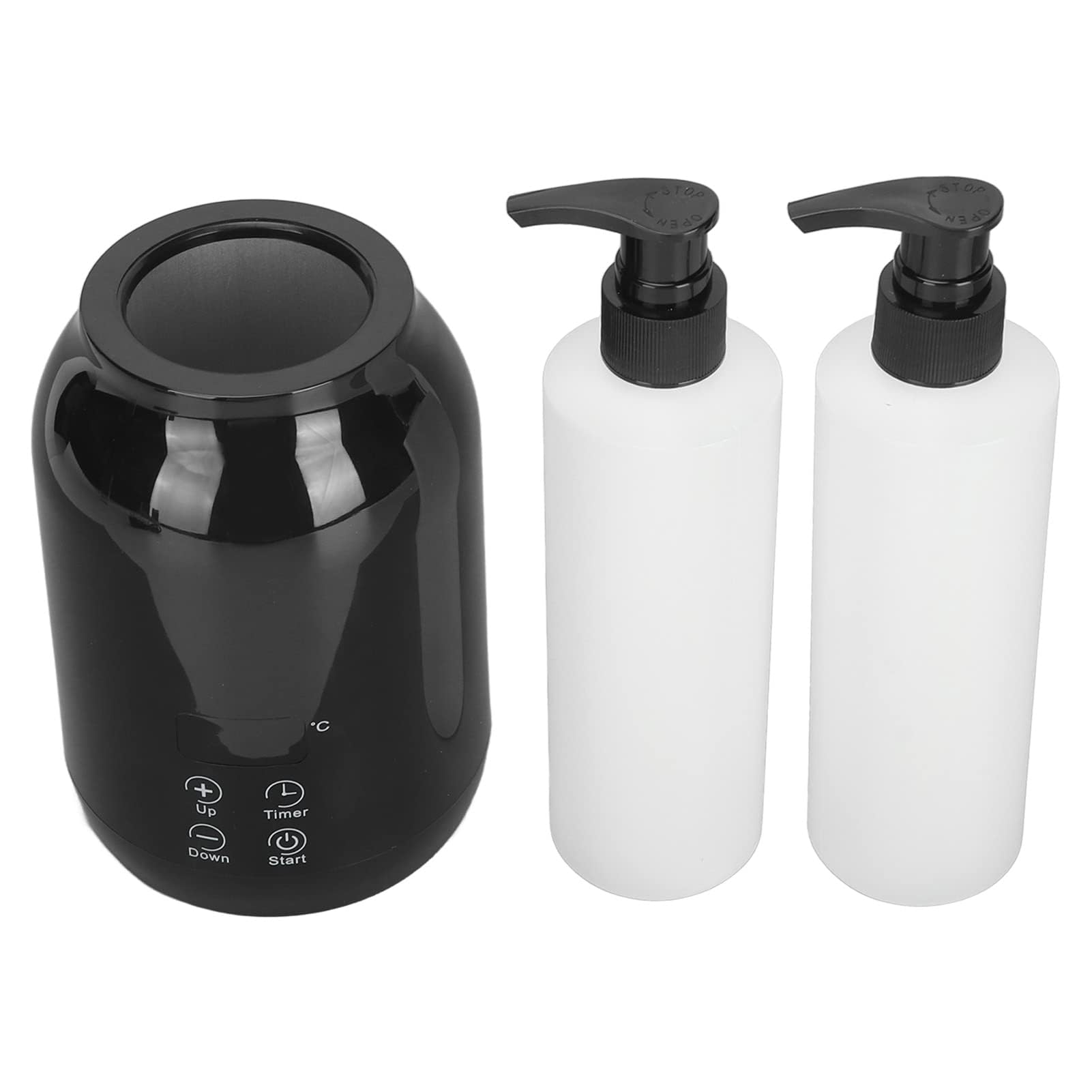 Chauffe-huile de Massage avec 2 Distributeurs de Bouteilles d'huile, Chauffe-bouteille de Lotion, Chauffe-lotion Essentiel Portable pour Massage à Domicile, Salon Professionnel,