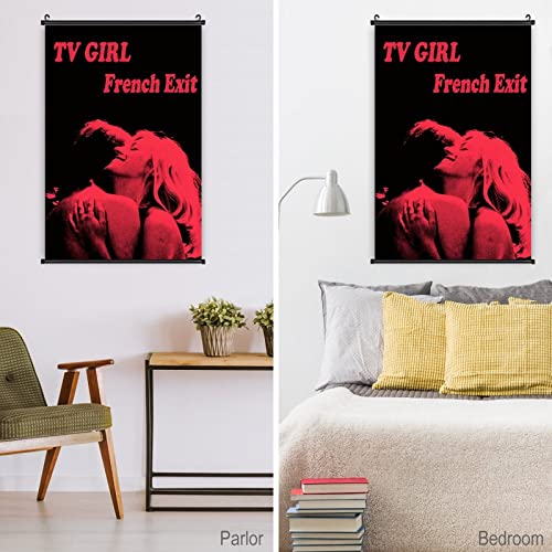 French Scroll Art Exit Canvas Art Poster Art Wall Decor Tapestry Movie Posters Hanging In Family Room Dormitory Office Cafe Bar Girl Painting Tv #TOP4