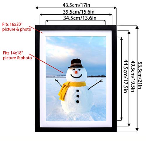Wkdp 16X20 Diamond Painting Frame 40X50Cm Diamond Art Frames, Display Pictures16X20Inch / 40X50Cm Without Mat Or 14X18Inch / 35X45Cm With Mat, Solid Wood Frame Black (Fk005) #TOP1