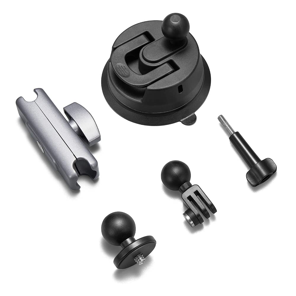 Soporte de Ventosa para Coche para Insta 360 X5 X4 X3 X2 / Gopro Hero12 11 10 9 8/dji dji Osmo Pocket 2 Action 4/3/2, Soporte de Ventosa para cámara de acción con Bola de Doble Cabezal de 360 °