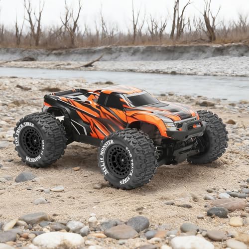12mm Hex RC Car Tires and Wheels, daitoku 1/16 RC Truck Tires for MiniX Mini XRT 1/16 MJX 16207 16210 16209 16208 HSP 94186 Traxxas E-Revo LOSI 1/18 Mini LMT - Style A (Black) by daitoku - Image 6