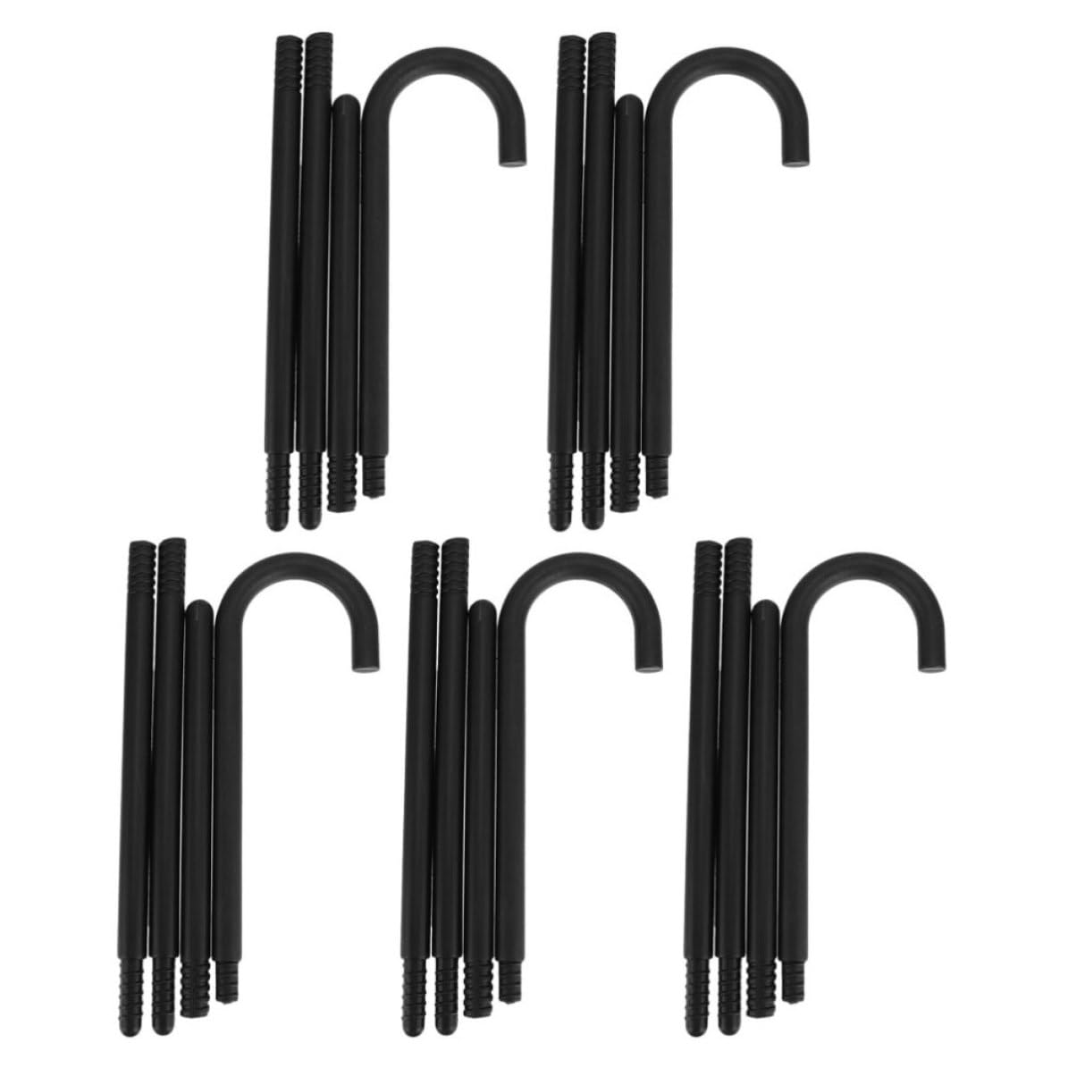 Healeved 20 Pezzi Bastone da Passeggio da Cosplay Mago Nero in Plastica | Smontabile, Impugnatura Comoda e Struttura Robusta, Accessorio per Halloween e Spettacoli, 100cm