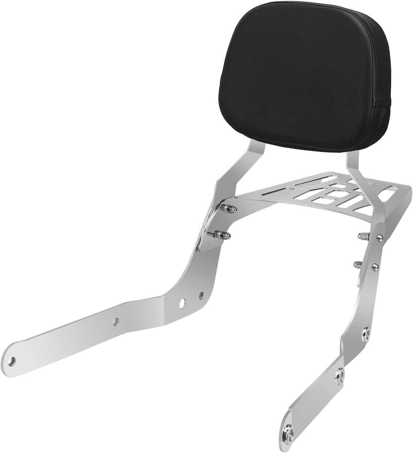 Motorcycle Sissybar Backrest and Luggage Rack for Honda Shadow Aero VT750C 2004-2023 (Chrome 2)