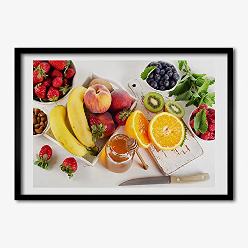 Tableau moderne Owoce et Miel avec cadre 70x50 pour salon chaleureux
