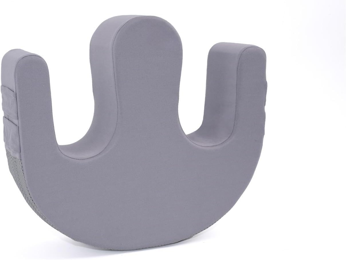 Bed Turning Pad for Elderly, Sponge Patient Positioning Pillow with Handles, Bedridden Turning Aid for Pressure Relief & Care，Pressure Sores Prevention (Grey)