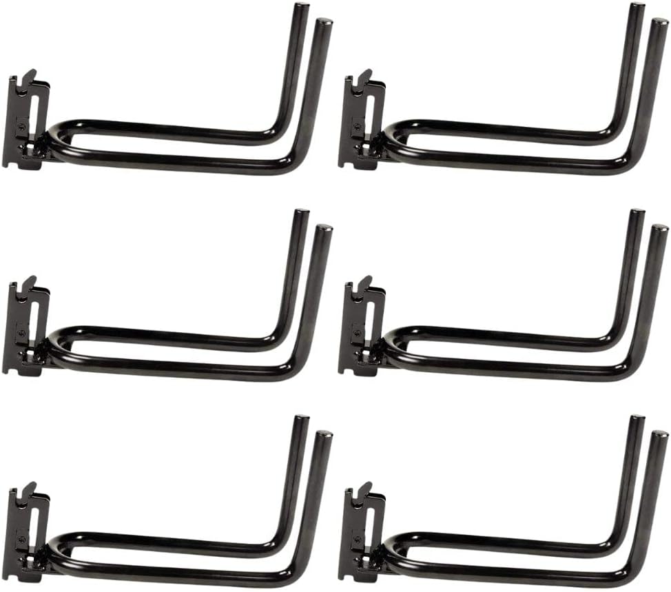 DC Cargo Mall6-Pack E-Track Heavy Duty Shovel/Tool Hanger | Hook for Tools, Spades, Rakes, in Trucks, Trailers, and Warehouses with E Tracks