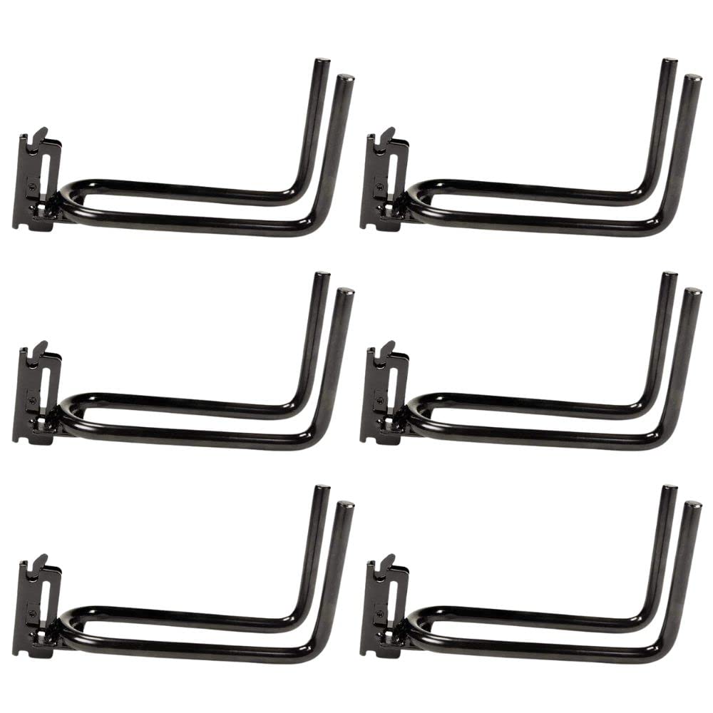 DC Cargo Mall6-Pack E-Track Heavy Duty Shovel/Tool Hanger | Hook for Tools, Spades, Rakes, in Trucks, Trailers, and Warehouses with E Tracks