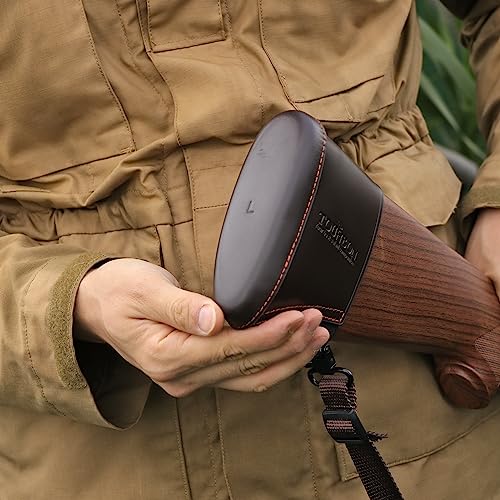 Tourbn Rückstoßpolster aus echtem Leder für Schrotflinte, Gewehr, Schießen, Erweiterung, Pistolenlager mit Einsätzen