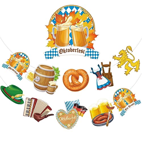 AhfuLife Oktoberfest Decorations Banner...