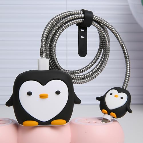 Yluirktfa Charger Cover Compatible with iPhone 20W USB-C Power Adapter Chargers 3D Cute Cartoon Design Charging Cable Protector Cover Wire Protective Case for iPhone 16 15 14 13 12 11 Pro Max, 153