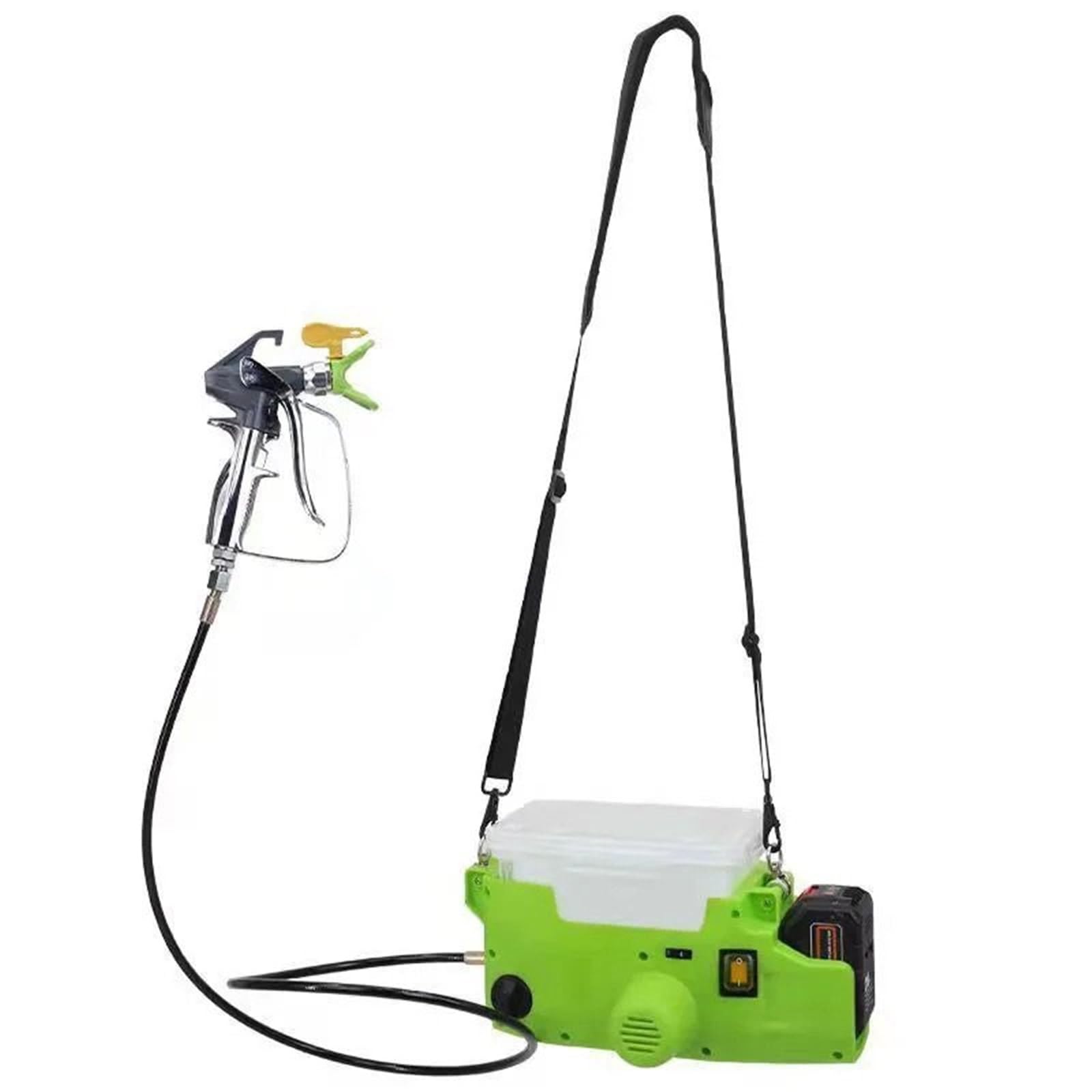 Pistolet Peinture Electrique Pistolet Peinture Car Pulvérisateur Peinture électrique sans air pour Sac à Dos, Machine revêtement par pulvérisation portative(with 2pcs Batteries)