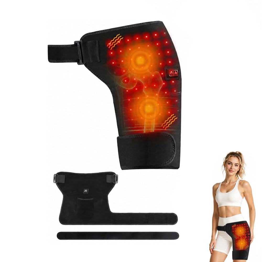 Hipora 4-in-1 Hüftmassager - Mit Wärmefunktion, 4 Massageköpfen