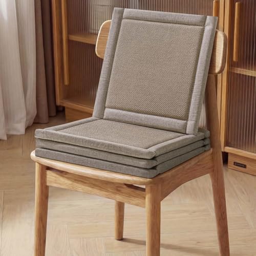 YDKGL Dining Chair Cushions Set of 4, Woven & Memory Foam Kitchen Chair Pads, Non Slip Backing Indoor Seat Cushion for Dining Room, Bar, Patio(4Pack,Brown)