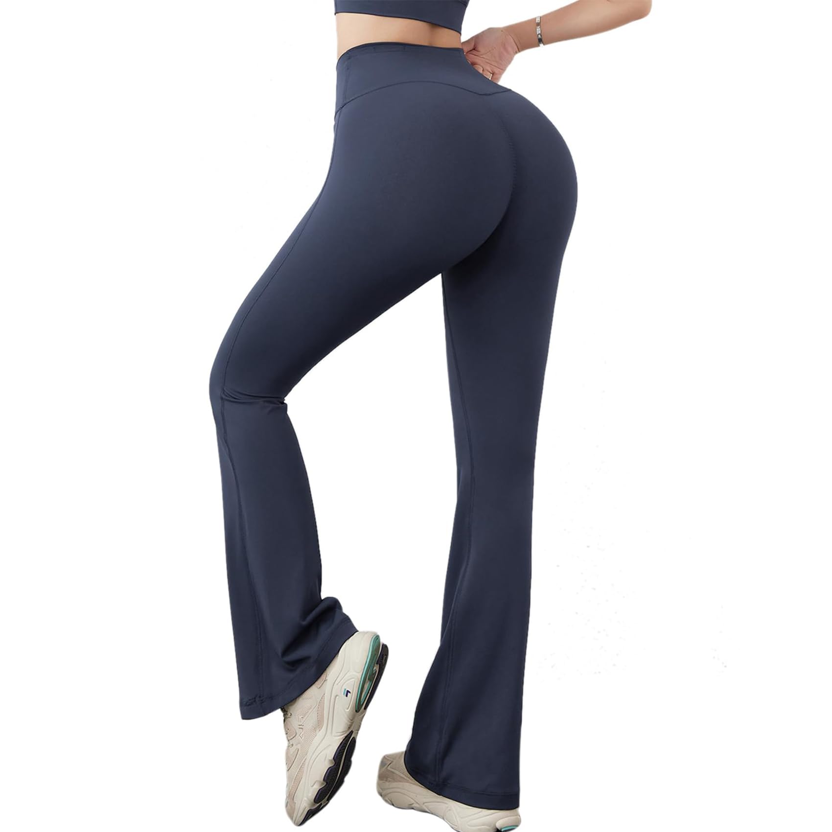 Navneet - Pantalon Yoga Femme Jambes Larges - Taille Haute, Style Rétro Y2K - Léger Et Confortable
