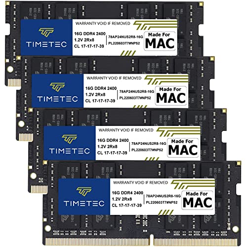 TIMETEC 16GB DDR4 2400MHz Apple専用増設メモリ2枚 Timetec 16GB DDR4 2400MHz PC4-19200 Non-ECC Unbuffered 1.2V