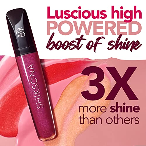 Shiksona High Shine Lip Gloss | Hydrating, Vegan, High Pigment, Non-Sticky Lipgloss In A Timeless, Universal Color | Sexy Self-Starter (Candy Apple Red) #TOP1