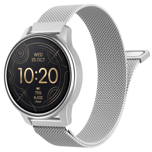 Image of 18mm 20mm 22mm Metal Watch Band Compatible with Venu 3S /2S /4 /3 /Vivoactive 4S /Vivomove 3S /Forerunner 255S /265S /Vivoactive 6 /5 /3, Quick Release Stainless Steel Mesh Strap for Men Women