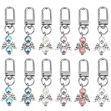 DIKACA 12 Stück Engel Flügel Schlüsselanhänger Kreativer Metall Taschenanhänger Kompakt und Langlebig Geschenk für Partner und Familie