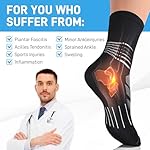 IRAMY Compression Ankle Support Crew Socks Men Women Coolmax Wicking Plantar Fasciitis Relief Running Hiking Socks 3 Pairs - Image 5