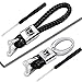 VILLSION 2Pack Genuine Leather Car Logo Keychain Key Chain Accessories Keyring