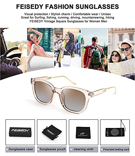 Feisedy Classic Oversized Square Polarized Sunglasses Women Men Uv400 Lenses B2624 #TOP4