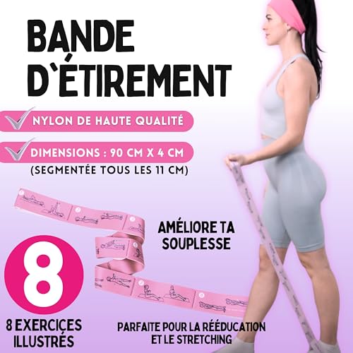 Kit Pilates à la maison avec bandes élastiques de musculation et ballon - 3