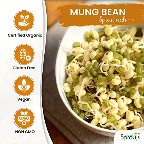 Nature Jims Sprouts Nature Jims Premium Mung Bean Sprouting Seeds – 16 Oz – Non Gmo- Resealable Bag For Longer Freshness thumb #3