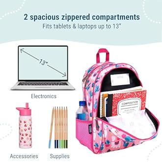 Wildkin Men's 15 Inch Backpack Preschool Kindergarten And Elementary School Patterns Coordinate With Our Lunch Boxes And Duffel Bags