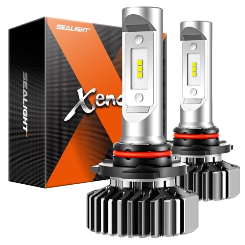 SEALIGHT 9006 HB4 Light Bulbs, 30,000LM 700% Super Brighter, 1:1 Size, 50000Hrs Lifespan, 6500K White, Plug and Play Fog Light Bulbs, Canbus Ready, Pack of 2