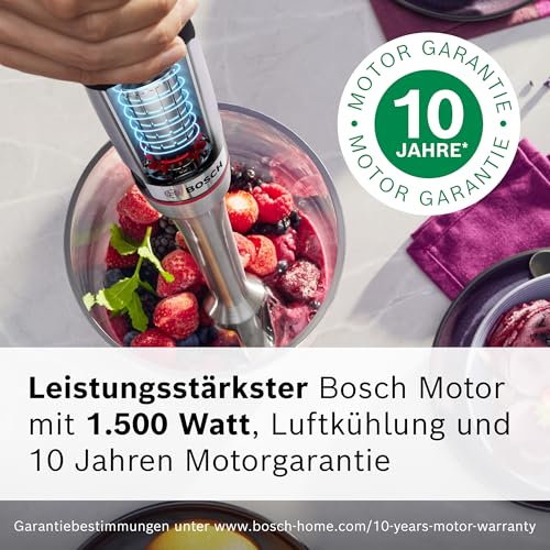Bosch Stabmixer, Mixbecher, Universalzerkleinerer, Edelstahl Klingen, spülmaschinenfest, Spiralkabel, 1500 Watt, ErgoMaster Serie 8 MSM8M930 – Ansicht 4