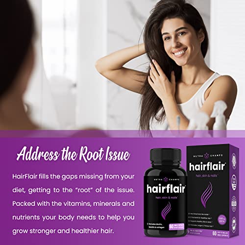 image for NutraChamps HairFlair - Hair Growth Vitamins with Biotin for Healthier