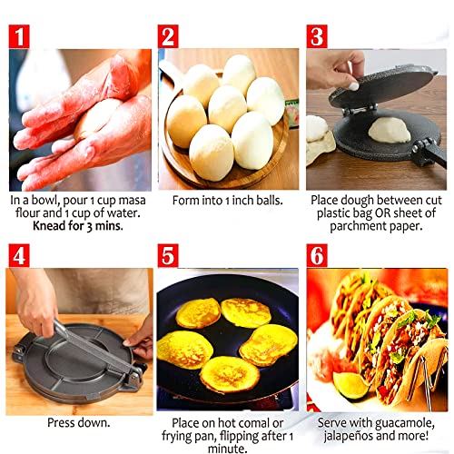 6.5 "Tortilla Press Aluminum Alloy Tortilla Press Flapjack Machine Crepe Machine #TOP3